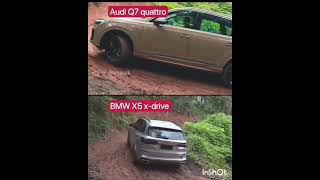 AUDI Q7 QUATTRO VS BMW XDRIVE X5 audi quattro q7 bmw x5 car shortvideo [upl. by Weylin]