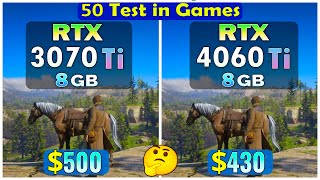 RTX 3070 Ti vs RTX 4060 Ti  Test in 50 games at 1080P max settings [upl. by Airtal]