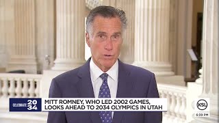 Mitt Romney who led 2002 Winter Games looks ahead to 2034 Olympics in Utah [upl. by Eirek]