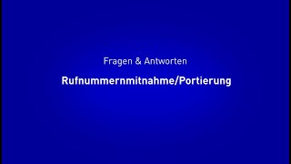 NetCom BW  Fragen amp Antworten zu RufnummernmitnahmePortierung [upl. by Halford]