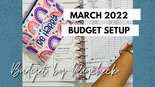 BUDGET WITH ME  Step by Step MARCH 2022 BUDGET SETUP  WE GOT GOALS [upl. by Sucramal922]