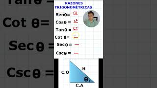 RAZONES TRIGONOMÉTRICAS shorts maths aprendizajedivertido [upl. by Araek]