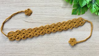 Crochet headband for beginner  Crochet headband tutorial [upl. by Neelloj]