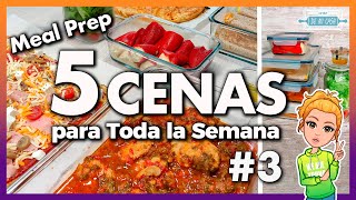 💚 5 CENAS FÁCILES para TODA la FAMILIA 3 👨‍👩‍👧‍👦 RÁPIDAS y ECONÓMICAS 👌Meal Prep Ideas de Cenas 🌔 [upl. by Ray358]