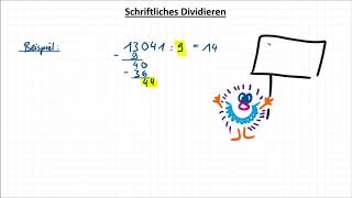 Schriftliches Dividieren schriftliche Division [upl. by Aekim]