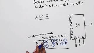 Boolean function Implementation using Multiplexer  Implement function using 81 MUX  AKTU 202223 [upl. by Saihtam]