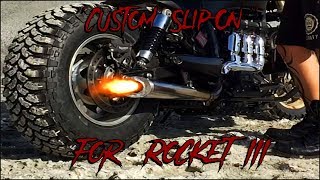 SOUNDCHECK Custom SlipOn exhaust for Rocket III PART 2 [upl. by Adyam]