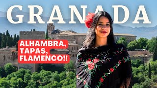 GRANADA  The Moorish gem of Spains Andalucia region ALHAMBRA TAPAS FLAMENCO amp MORE [upl. by Doscher]