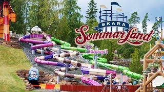 Snake Pit Tube Slides at Skara Sommarland Water Park [upl. by Sturrock]