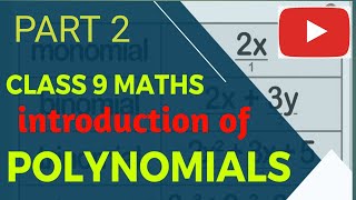 POLYNOMIAL Class 9th maths chapter 2  Introduction and exercise 21 Ravindra Verma 9th to 12th [upl. by Hawken59]