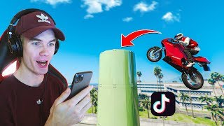 Recreating VIRAL GTA 5 STUNTS On Tik Tok 3 [upl. by Ilyah60]