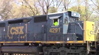 CSXT F00722 SD403 YN4 Running LHF amp Horn Salutes as he Heads out of Town [upl. by Ehsiom]