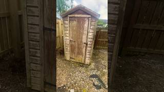 Shed roof felt renewed wood sanded treated then painted deaconsbank glasgow diy gardening [upl. by Oyr]