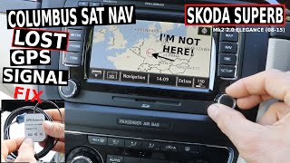 SKODA SUPERB COLUMBUS SAT NAV GPS FIX 200815 [upl. by Nosrej584]