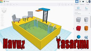 Tinkercad 3D Havuz Tasarımı [upl. by Badger284]