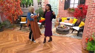 Denim Co Heritage Velour Knit Midi Dress on QVC [upl. by Negem874]