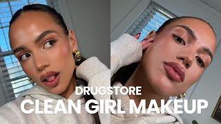 CLEAN GIRL MAKEUP but MAKE IT DRUGSTORE Janelle Mariss [upl. by Airalav]