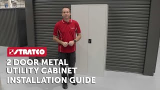 Stratco 2 Door Metal Utility Cabinet  Installation Guide [upl. by Llednew]