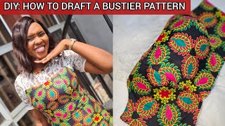 HOW TO DRAFT A BUSTIER BLOUSE PATTERN WITH YOKE  Beginner friendly tutorial [upl. by Leiuqeze]