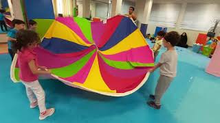 Parachute Games  per school fun physical activity  part 1 [upl. by Llehcar132]