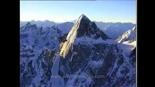 Ali Ratni Tibba and Himalayan landscape from aerial helicopter expedition [upl. by Linkoski]