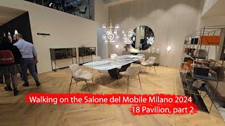 Walking on the Salone del Mobile Milano 2024 18 Pavilion part 2 [upl. by Dominga]