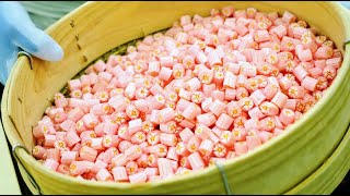 【手作りキャンディ】桜の金太郎飴ができるまで Handmade Sakura candy by Kyoto Hoshodo ASMR [upl. by Melisandra]