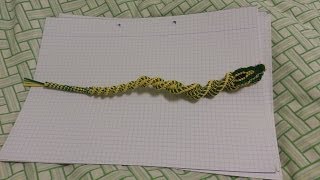 Snake Tutorial LanyardScoubidouGimpBoondoggle Part 5 second part of the tail [upl. by Avaria]