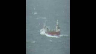 Small trawler in gale force wind [upl. by Jere]