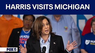 FULL SPEECH Kamala Harris holds campaign event in Detroit [upl. by Kataway]