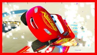 Lightning McQueen Jackson Storm Tow Mater Mack Truck Hauler Cruz Ramirez Cars 3 Driven to Win [upl. by Brittan]