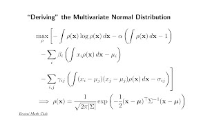 Deriving the multivariate normal distribution from the maximum entropy principle [upl. by Enitsej]