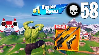 58 Elimination Solo Vs Squads Gameplay Wins Fortnite Chapter 5 PS4 Controller [upl. by Natloz387]