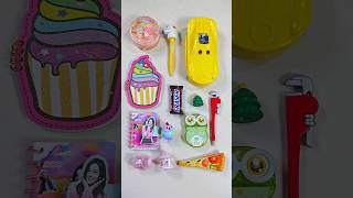 amazing stationery items 😱 car pencil box pop pen chocolate eraser storage box stationery diy [upl. by Binky253]