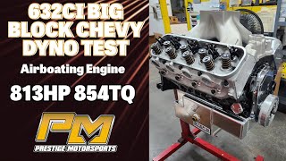 813HP854TQ 632ci Big Block Chevy Airboating Engine for Faucheux Services at Prestige Motorsports [upl. by Occir]