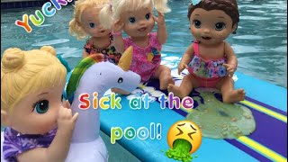 BABY ALIVE June gets sick at the pool [upl. by Lim]