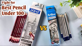 Artline vs DOMS drawing pencil  Epic Fight for Best Pencils Under 100 [upl. by Christiansen]