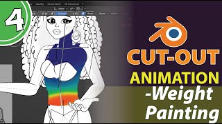 Blender 2d CUTOUT Animation Course Part 4  Weight Painting [upl. by Johiah197]