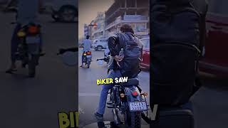 Biker showed kindness in traffic 🥰🥰🥰 [upl. by Mikael154]