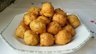 Buñuelos de bacalao Tutorial básico para buñuelos salados [upl. by Phaedra]