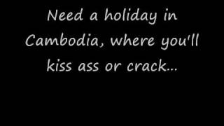 Holiday in Cambodia by The Dead Kennedys lyrics [upl. by Leivad]