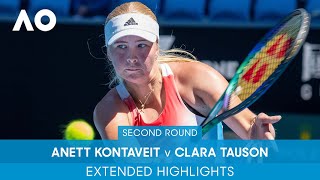 Anett Kontaveit v Clara Tauson Extended Highlights 2R  Australian Open 2022 [upl. by Leipzig]