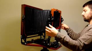 Stenopeika 11x14 folding camera closing phase [upl. by Sivahc87]