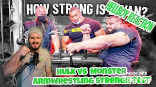 Reaction  Levan Saginashvili vs Michael Todd im Armwrestling Strengh Test feat Larry Wheels [upl. by Naletak]