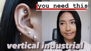 vertical industrial piercing you need to get spicier than horizontal [upl. by Gnirps701]