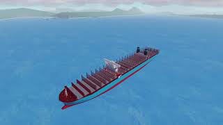 Shipping Lanes Triple Eclass Container Ship Timelapses  Roblox [upl. by Enelrad]