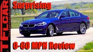 2017 BMW 530i Review How Fast is 4 Cylinder 5 Series Turbo from 060 MPH [upl. by Enitsugua585]