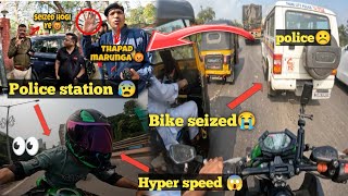 Hyper Ride Police Bike Seized 😰  kawasaki Z800 Seize Hogayi 😭NoorRider92 viral views vlog [upl. by Nerrawed899]