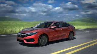 2016 Honda Civic Collision Mitigation Braking System CMBS  AutoMotoTV [upl. by Meehan]