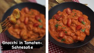 Gnocchi in cremiger Tomatensahnesoße  schnelles Gericht in unter 10 Minuten [upl. by Yraccaz]